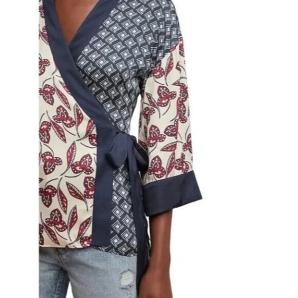 Meadow Rue Anthropologie Patchwork Kimono Wrap Size XS - Picture 3 of 14